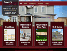 Tablet Screenshot of fowlerhomesinc.com